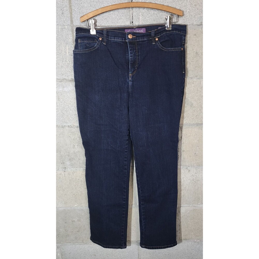 Gloria Vanderbilt Amanda Jeans Straight Leg Blue Size 12 Short